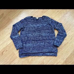 Orvis blue knit sweater 